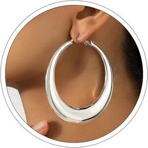 Large Hoop Earrings Lightweight Chunky Earrings for Women Chunky Earrings Big Ho
